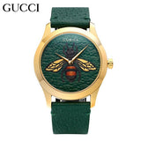 Gucci G Timeless Bee Green Dial Green Leather Strap Watch For Women - YA1264065 Authentic Buy Shop Now