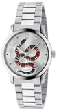 Gucci G Timeless Silver Dial Silver Steel Strap Watch For Women - YA1264076 Authentic Buy Shop Now