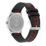 Gucci G Timeless Quartz Black Dial Multicolored Black Leather Strap Watch For Men - YA1264079 Authentic Buy Shop Now