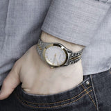 Gucci G Timeless Silver Dial Two Tone Steel Strap Watch For Men - YA126409 Authentic Buy Shop Now