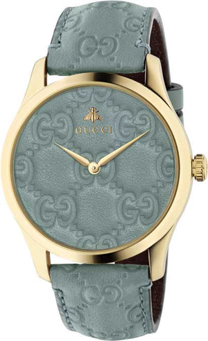 Gucci G Timeless Quartz Blue Dial Blue Leather Strap Watch For Men - YA1264097 Authentic Buy Shop Now