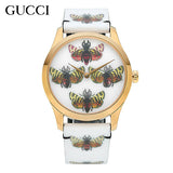 Gucci G Timeless Quartz White Dial White Leather Strap Watch For Women - YA1264109 Authentic Buy Shop Now