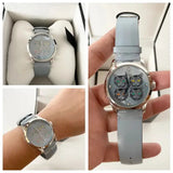Gucci G Timeless Quartz Mother of Pearl Dial Blue Leather Strap Watch For Women - YA1264124 Authentic Buy Shop Now