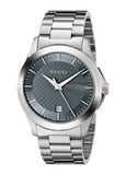 Gucci G Timeless Grey Dial Silver Steel Strap Watch For Men - YA126441 Authentic Buy Shop Now
