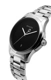 Gucci G Timeless Quartz Stainless Steel Black Dial 27mm Watch For Men - YA126522 Authentic Buy Shop Now