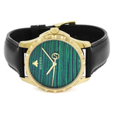 Gucci Le Marche Des Merveilles Quartz Green Dial Black Leather Strap Watch For Women - YA126463 Authentic Buy Shop Now