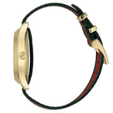 Gucci G Timeless Quartz Green & Red Dial Green & Red NATO Strap Watch For Men - YA126487A Authentic Buy Shop Now