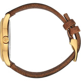 Gucci Le Marche Des Merveilles Red & Green Dial Brown Leather Strap Unisex Watch - YA126497 Authentic Buy Shop Now