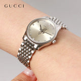 Gucci G Timeless Quartz Silver Dial Silver Steel Strap Watch For Women - YA1265019 Authentic Buy Shop Now