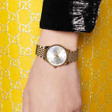Gucci G Timeless Quartz Mother of Pearl Dial Gold Steel Strap Watch For Women - YA1265021 Authentic Buy Shop Now