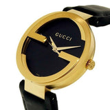 Gucci G Interlocking Grammy Special Edition Black Dial Black Leather Strap Watch For Men - YA133212 Authentic Buy Shop Now