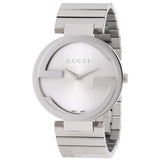 Gucci G Interlocking Silver Dial Silver Steel Strap Watch For Women - YA133308 Authentic Buy Shop Now