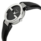 Gucci Interlocking G Iconic Black Dial Black Leather Strap Watch For Men - YA133205 Authentic Buy Shop Now