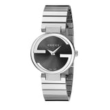 Gucci Interlocking G Quartz Black Dial Black Steel Strap Watch For Women - YA133502 Authentic Buy Shop Now