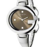 Gucci Guccissima Brown Dial Silver Steel Strap Watch For Women - YA134302 Authentic Buy Shop Now