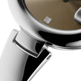 Gucci Guccissima Brown Dial Silver Steel Strap Watch For Women - YA134302 Authentic Buy Shop Now