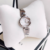 Gucci Guccissima Quartz Silver Dial Silver Steel Strap Watch For Women - YA134511 Authentic Buy Shop Now