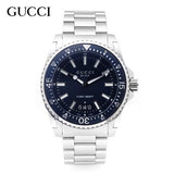 Gucci Dive Analog Blue Dial Silver Steel Strap Watch For Men - YA136203 Authentic Buy Shop Now