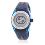 Gucci Sync Quartz Blue Dial Blue Rubber Strap Watch For Men - YA137304 Authentic Buy Shop Now