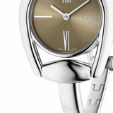Gucci Horsebit Collection Quartz Brown Dial Silver Steel Strap Watch For Women - YA139501 Authentic Buy Shop Now