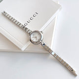 Gucci Diamantissima Quartz Diamonds White Dial Silver Steel Strap Watch For Women - YA141503 Authentic Buy Shop Now
