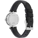 Gucci Diamantissima Diamonds Mother of Pearl Dial Black Leather Strap Watch For Women - YA141511 Authentic Buy Shop Now