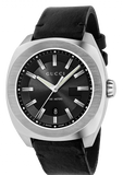 Gucci GG2570 Black Dial Black Leather Strap Watch For Men - YA142206 Authentic Buy Shop Now