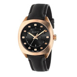 Gucci GG2570 Quartz Black Dial Black Leather Strap Watch For Women - YA142407 Authentic Buy Shop Now