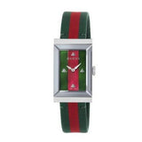 Gucci G Frame Quartz Green & Red Mother of Pearl Dial Multicolor Leather Strap Watch For Women - YA147408 Authentic Buy Shop Now
