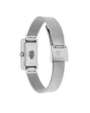 Gucci G Frame Quartz Diamonds Green & Red Mother of Pearl Dial Silver Mesh Bracelet Watch For Women - YA147510 Authentic Buy Shop Now
