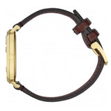 Gucci Grip Yellow Gold Dial Maroon Leather Strap Unisex Watch - YA157411 Authentic Buy Shop Now