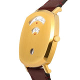 Gucci Grip Yellow Gold Dial Maroon Leather Strap Unisex Watch - YA157411 Authentic Buy Shop Now