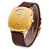 Gucci Grip Yellow Gold Dial Maroon Leather Strap Unisex Watch - YA157411 Authentic Buy Shop Now