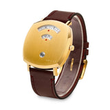 Gucci Grip Quartz Yellow Gold Dial Maroon Leather Strap Watch For Women - YA157405 Authentic Buy Shop Now