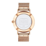 Coach Perry Silver Dial Rose Gold Mesh Bracelet Watch for Women - 14503386 Authentic Buy Shop Now