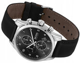 Hugo Boss Skymaster Black Dial Black Leather Strap Watch for Men - 1513782 Authentic Buy Shop Now