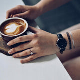 Daniel Wellington Classic Petite Reading Black Dial Black Leather Strap Watch For Women - DW00100179 Authentic Buy Shop Now