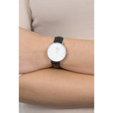 Daniel Wellington Classic Petite Sheffield White Dial Black Leather Strap Watch For Women - DW00100186 Authentic Buy Shop Now
