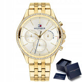 Tommy Hilfiger Ari Multifunction Diamonds Silver Dial Gold Steel Strap Watch for Women - 1781977 Authentic Buy Shop Now