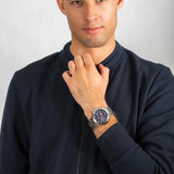 Tommy Hilfiger Hudson Chronograph Quartz Blue Dial Silver Steel Strap Watch For Men - 1791228 Authentic Buy Shop Now