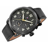 Tommy Hilfiger Briggs Black Dial Black Leather Strap Watch for Men - 1791426 Authentic Buy Shop Now
