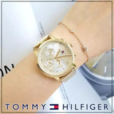 Tommy Hilfiger Blake White Dial Gold Steel Strap Watch for Women - 1781905 Authentic Buy Shop Now
