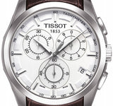Tissot Couturier Chronograph White Dial Brown Leather Strap Watch For Men - T035.617.16.031.00 Authentic Buy Shop Now