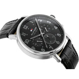 Tommy Hilfiger Daniel Black Dial Black Leather Strap Watch for Men - 1710381 Authentic Buy Shop Now