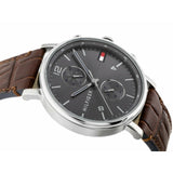 Tommy Hilfiger Daniel Grey Dial Brown Leather Strap Watch for Men - 1710416 Authentic Buy Shop Now