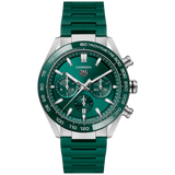 Tag Heuer Carrera Chronograph 44mm Green Dial Green Steel Strap Watch for Men - CBN2A1N.FT6238 Authentic Buy Shop Now