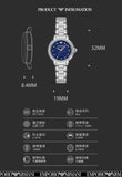 Emporio Armani Mia Three Hand Crystals Blue Dial Silver Steel Strap Watch For Women - AR11630 Authentic Buy Shop Now