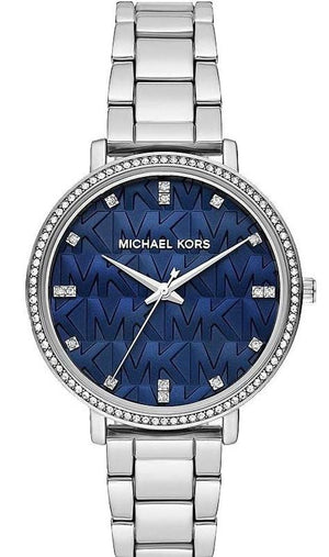 Michael Kors Pyper Blue Dial Silver Steel Strap Watch For Women - MK4671 Authentic Buy Shop Now