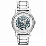 Emporio Armani Meccanico Automatic Silver Dial Silver Steel Strap Watch for Men - AR60006 Authentic Buy Shop Now