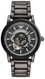 Emporio Armani Meccanico Automatic Black Dial Black Steel Strap Watch For Men - AR60010 Authentic Buy Shop Now